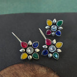 Oxidised Hook earring & Ring 