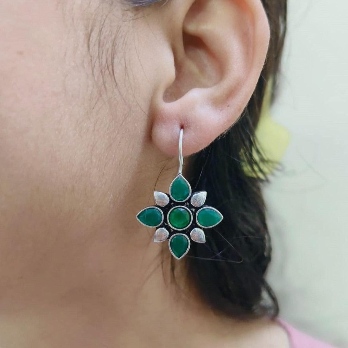 Oxidized Hook Earrings