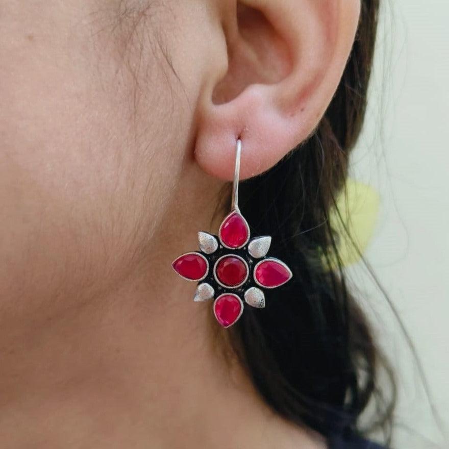 Oxidized Hook Earrings
