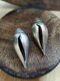 Elegant Silver Look-Alike Shell Stud Earrings for Everyday Style | Sarichka