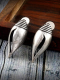 Elegant Silver Look-Alike Shell Stud Earrings for Everyday Style | Sarichka