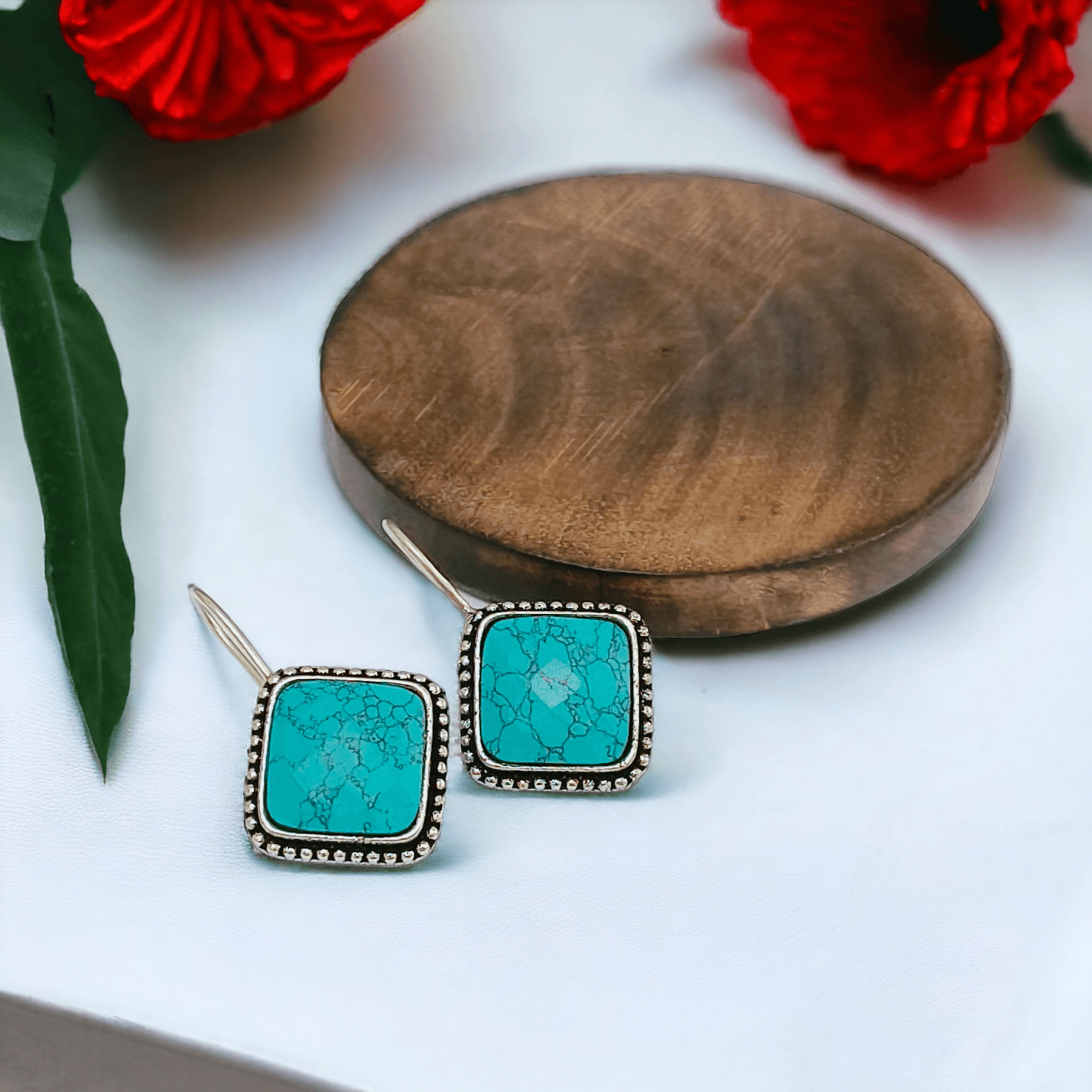 Monalisa Stone Oxidised Earrings | Sarichka