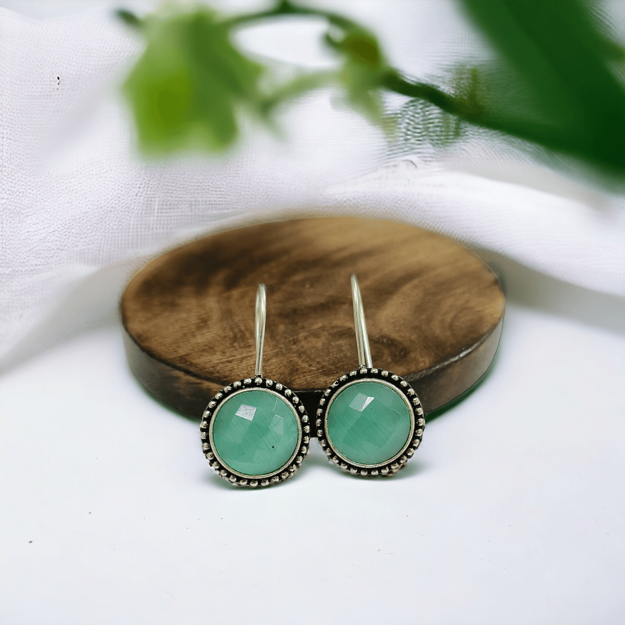 Circle Oxidised Hook Earrings | Sarichka