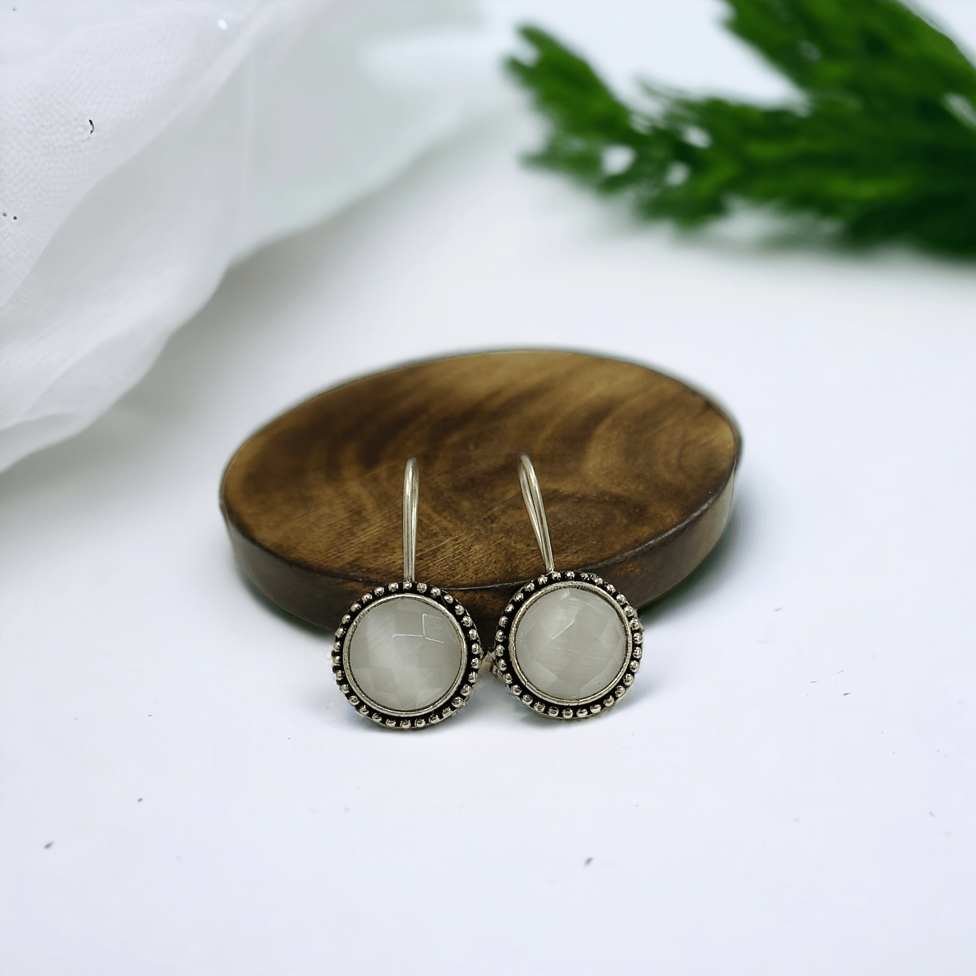 Circle Oxidised Hook Earrings | Sarichka