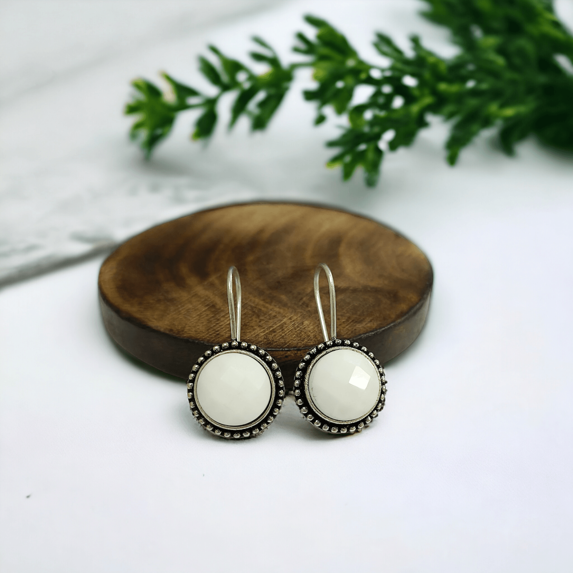 Circle Oxidised Hook Earrings | Sarichka