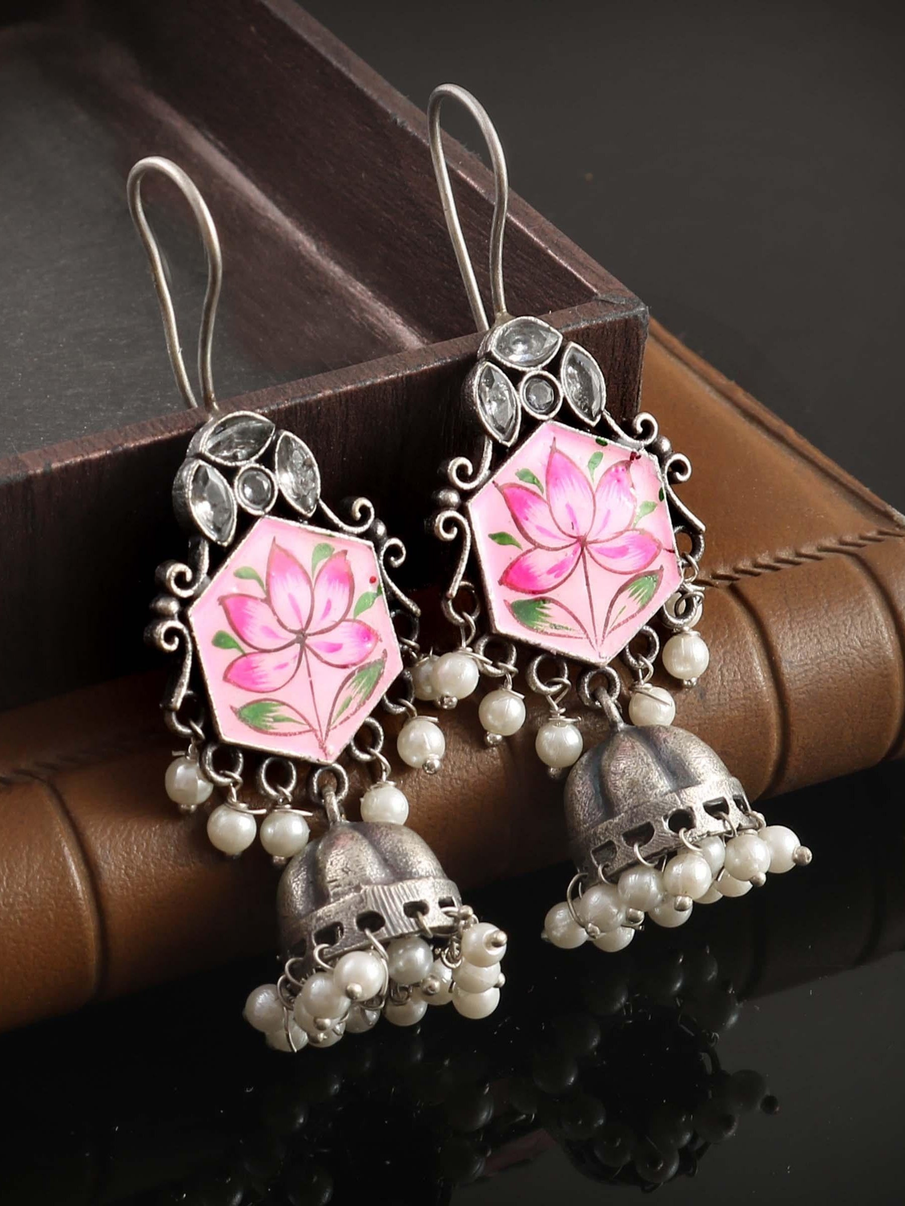 Oxidised hand-painted Jewelry| Sarichka