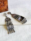 Navratri Special 925 Silver Dangler Earrings | Sarichka