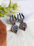 Divine 925 Silver Trishul Stud Earrings | Sarichka