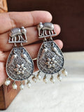 Antique 925 Silver Elephant Dangler Earrings | Sarichka