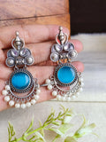 925 Silver Plated Elegant Party Danglers | Sarichka
