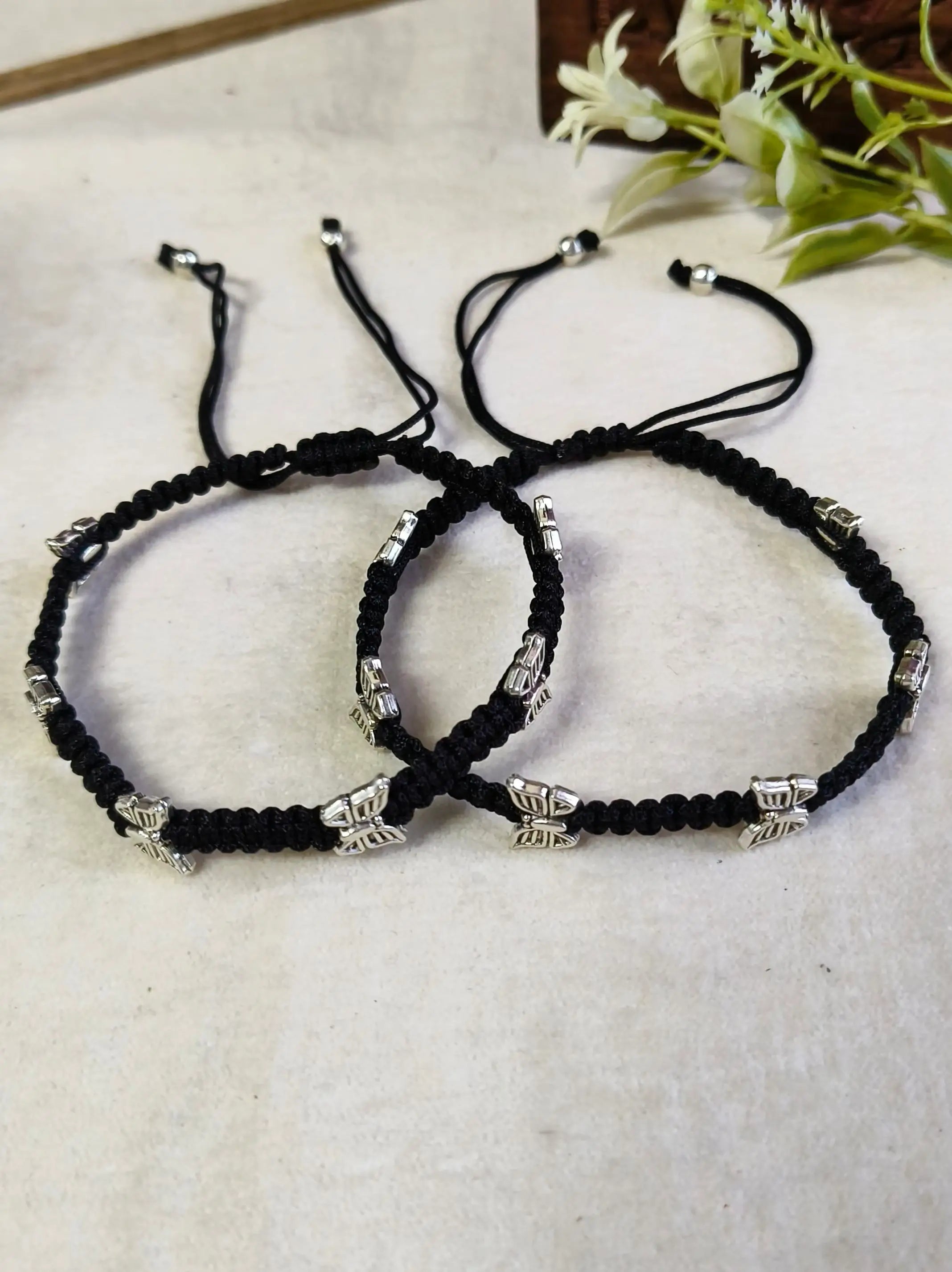 Butterfly Bliss German Silver Thread Anklets | Sarichka Fashion