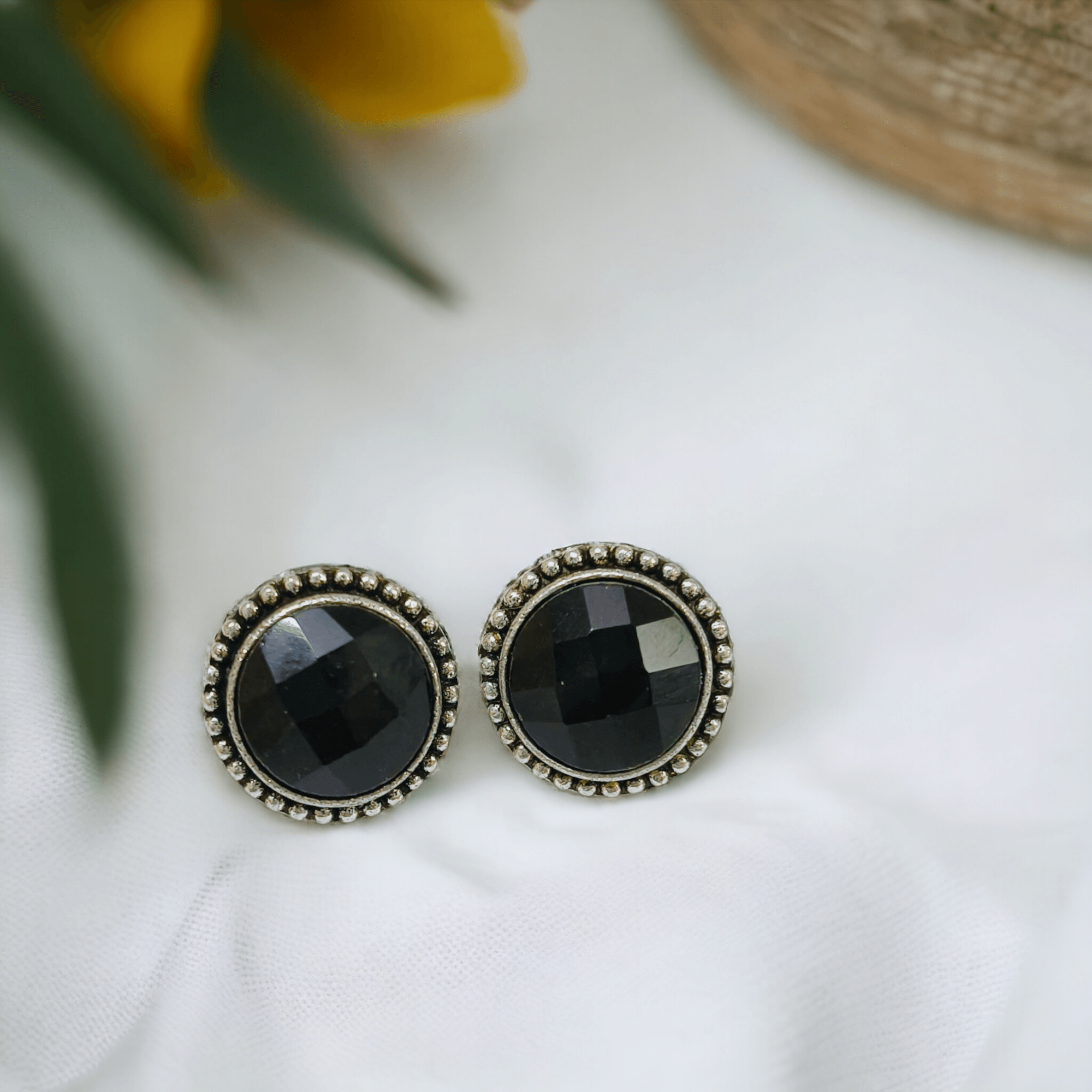 Replica Stone Oxidised Stud | Sarichka