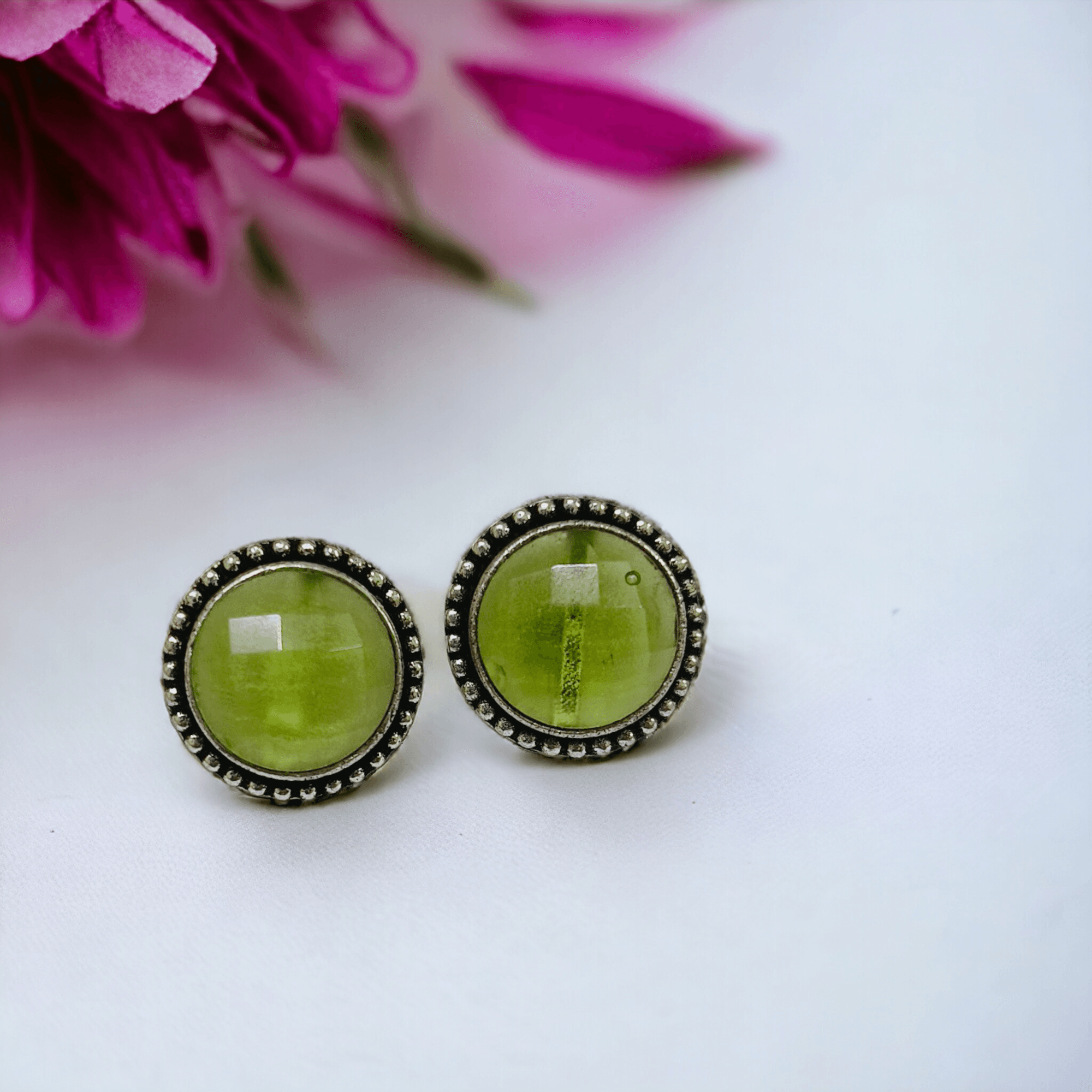 Replica Stone Oxidised Stud | Sarichka