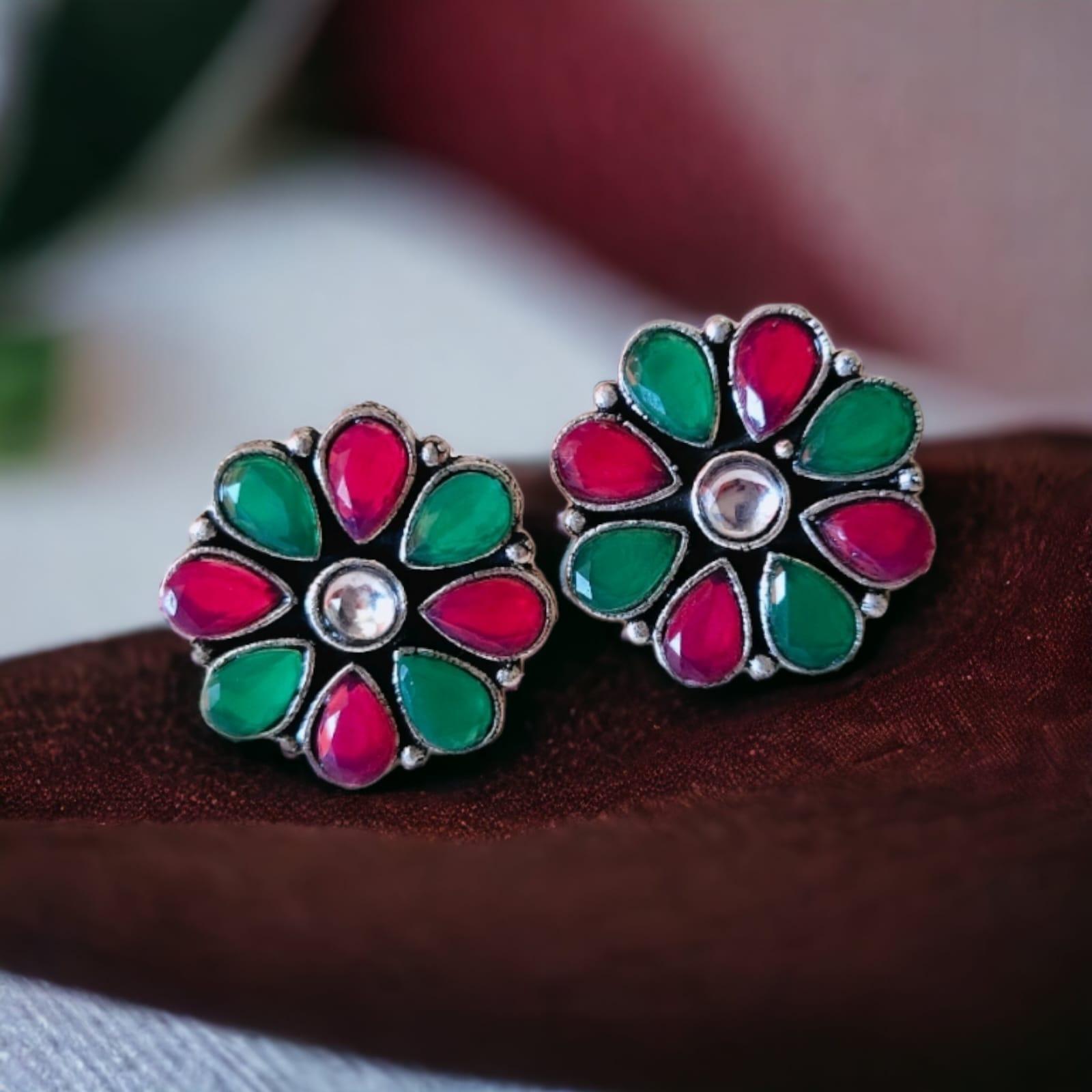 Oxidised Stud Earrings