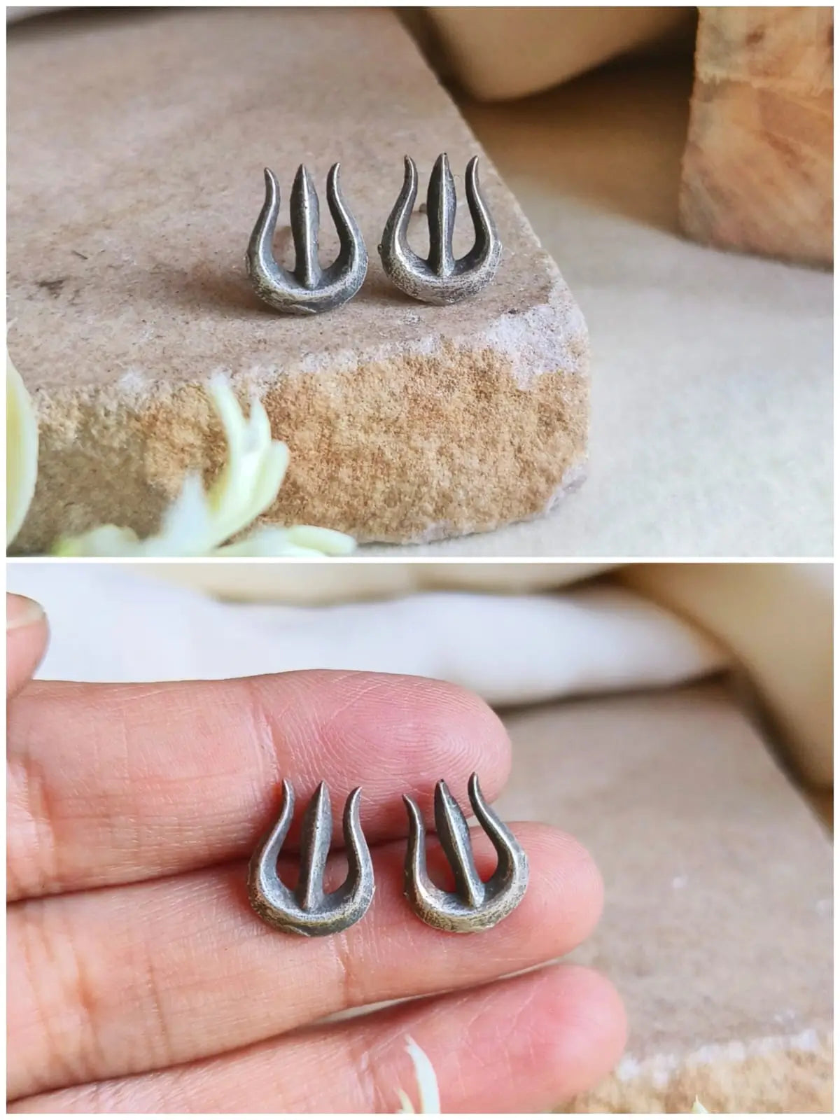 Chic Silver-Toned Tiny Studs Combo Set | Sarichka